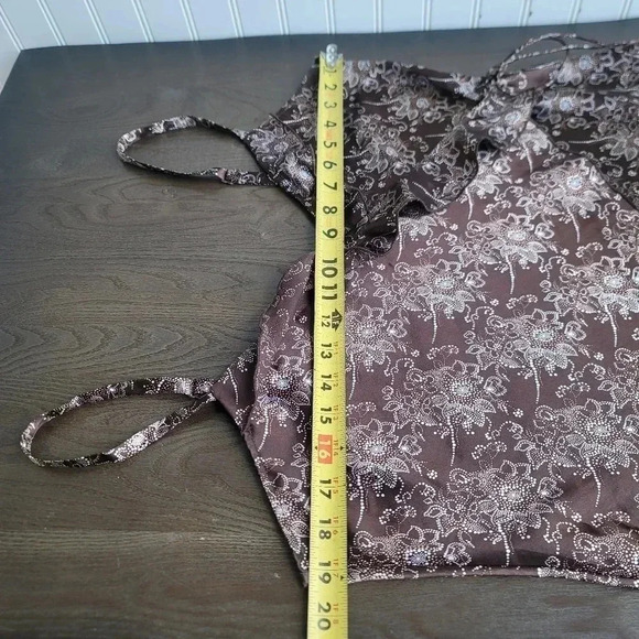 GAP Brown Floral wrap front cami tank top - Picture 2 of 11